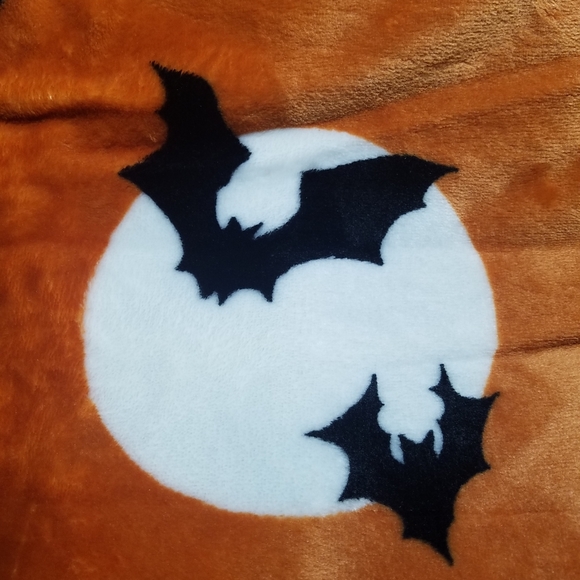 Bats moon Halloween plush throw - Picture 3 of 4